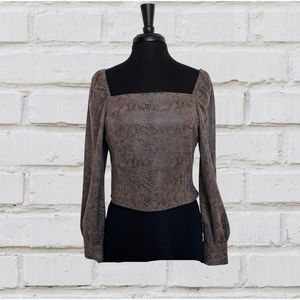 Rose & Boom Faux Suede Snake Top Size Medium